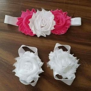 Barefoot sandal and headband set